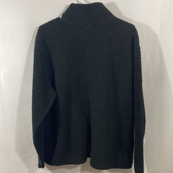 Victoria’s Secret PINK Black Fuzzy Quarter Zip Size Large - Picture 5 of 9